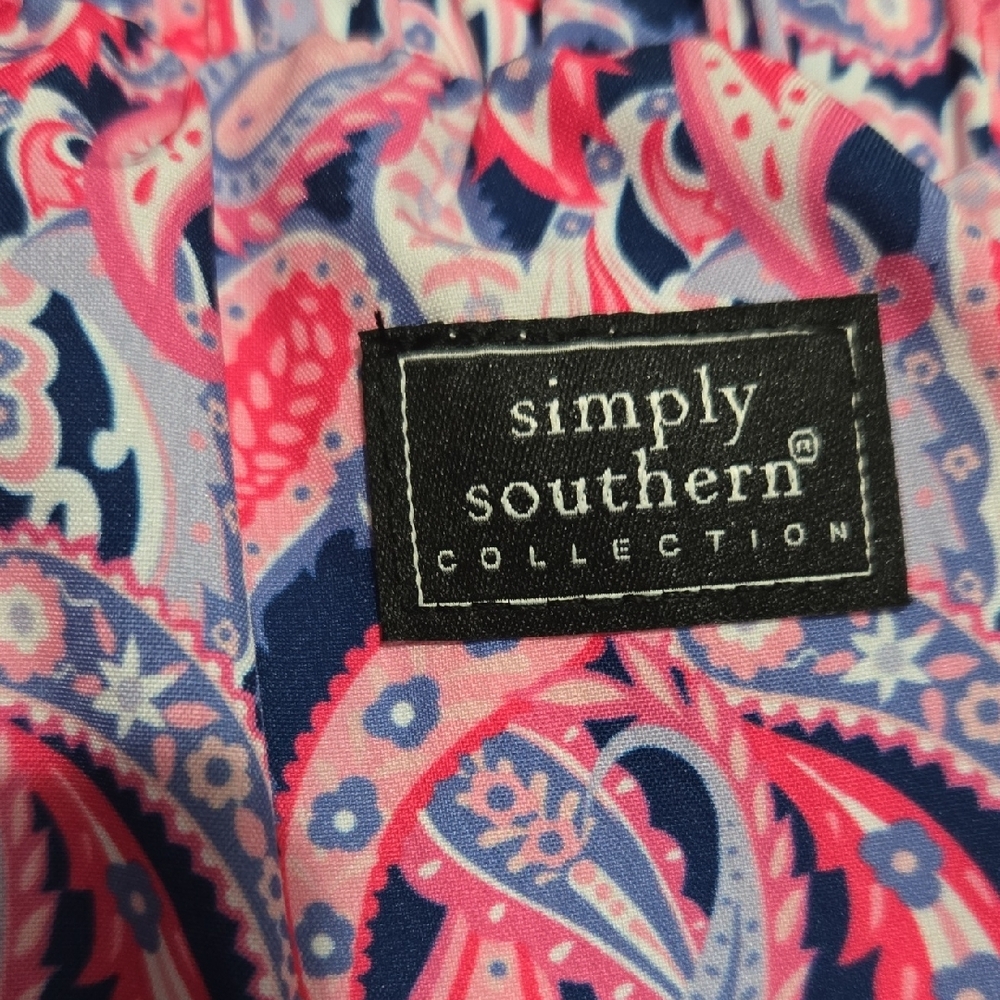 Simply Southern Paisley Print Shorts in Pink and Purple - Picture 5 of 6